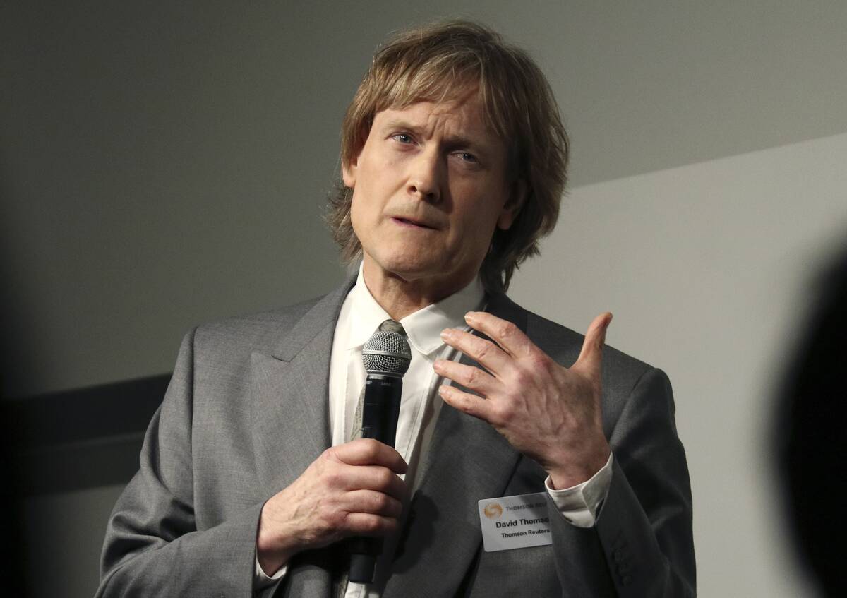 Reuters Chairman David Thomson Speaks In New York City
