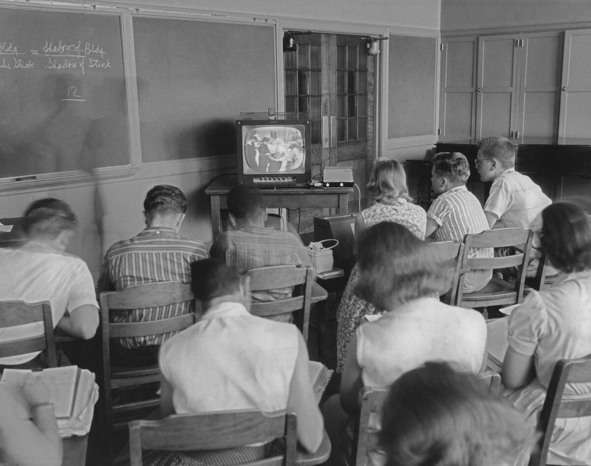 Television Lesson At School