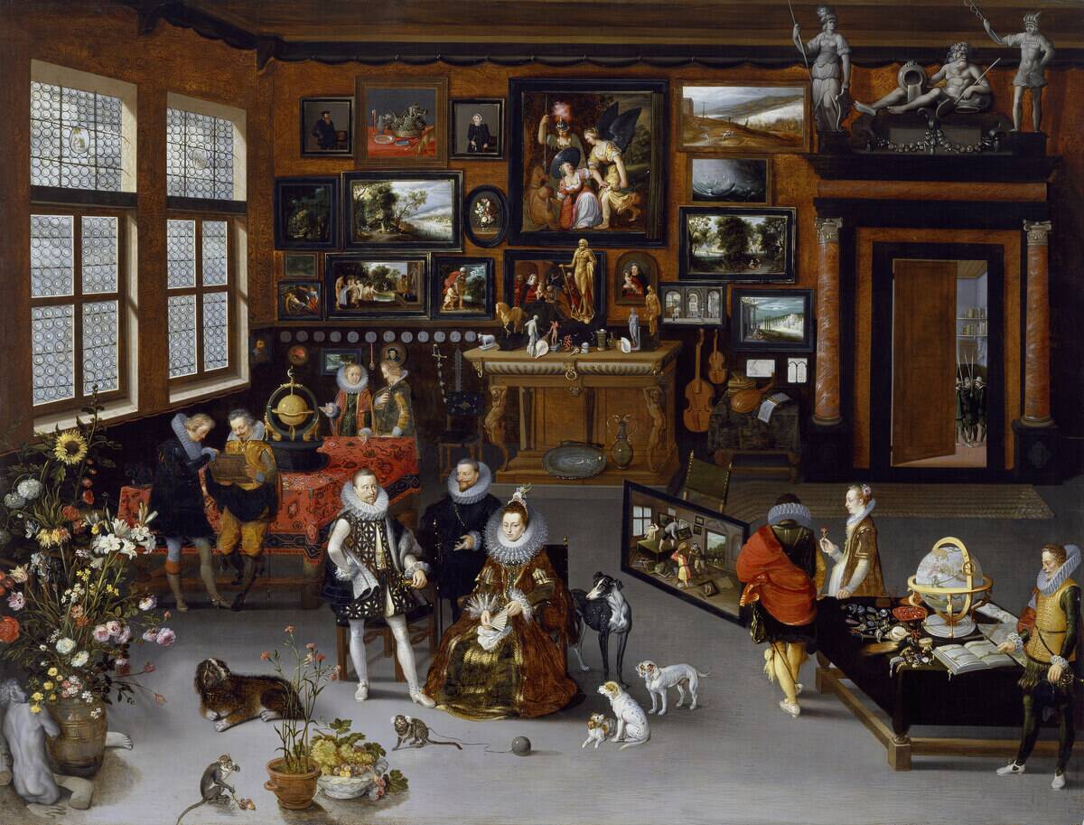 The Archdukes Albert And Isabella Visiting The Collection Of Pierre Roose