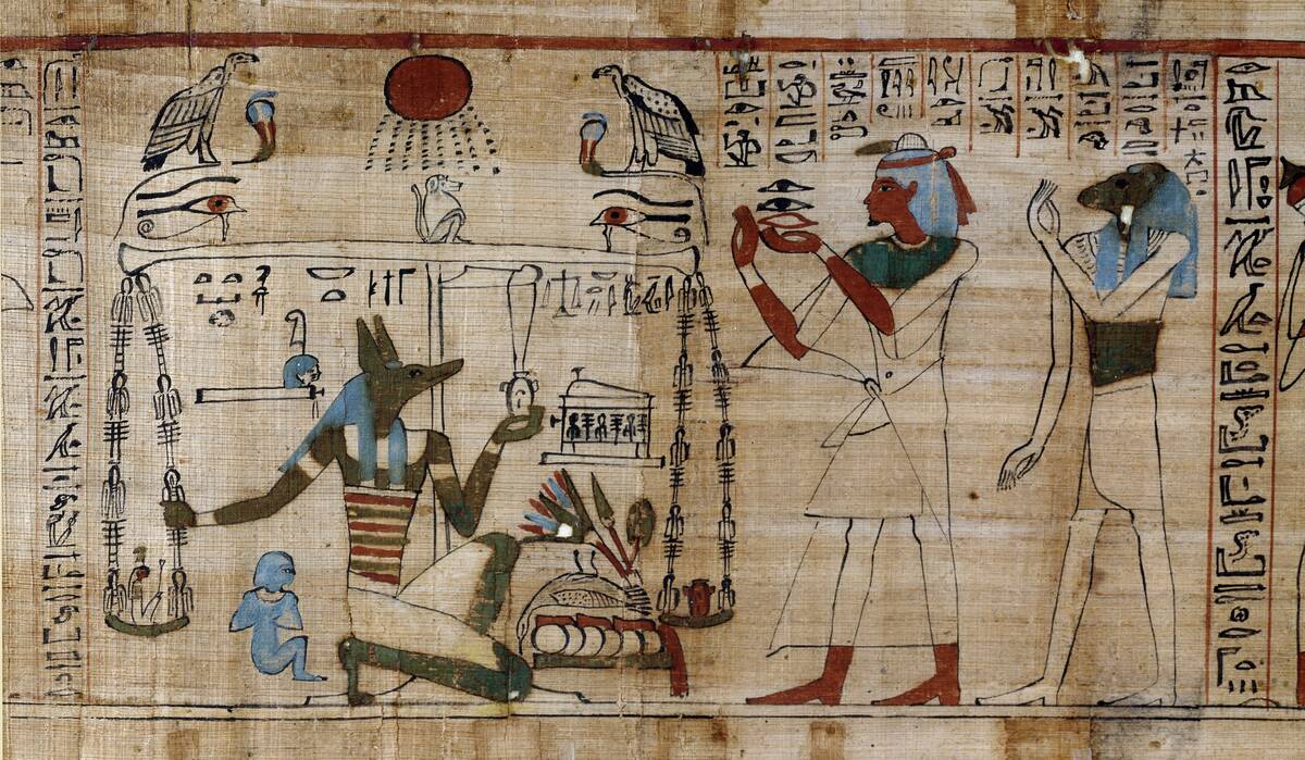 The Book of the Dead depicting the weighing of the soul