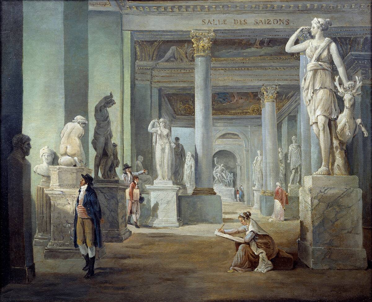 The room of seasons in the Louvre Museum by Hubert Robert